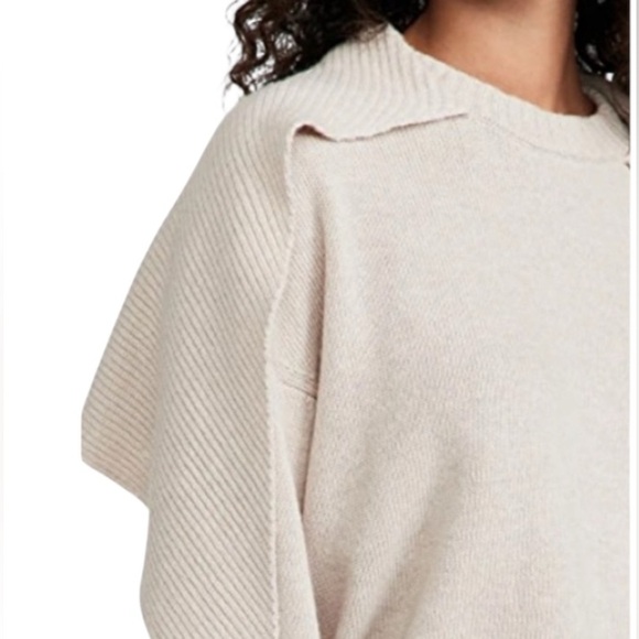 EUC/LN Brochu Walker Rhea Pullover Scarf Neck Sweater in Birch Melange Beige - S - Picture 16 of 16
